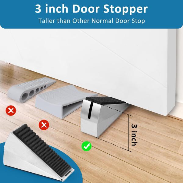 Imagem de Door Stopper Optish Heavy Duty, mola ajustável, pacote de 3 em 2