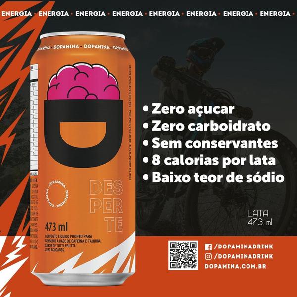 Imagem de Dopamina Energy Drink 473ml Tradicional Pack 6 Uni - Zero açucar