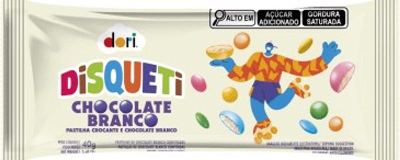 Imagem de Dori Disqueti Chocolate Branco - display 18 unds de 40g