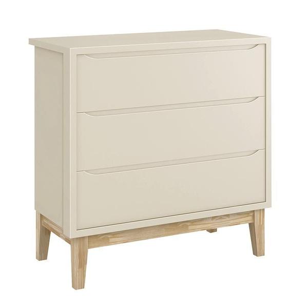 Dormitório Infantil Classic 2 Portas, Cômoda 3 Gavetas, Berço com Pés Madeira Natural e Colchão - Reller Móveis Imagem de Dormitório Infantil Classic 2 Portas, Cômoda 3 Gavetas, Berço com Pés Madeira Natural e Colchão - Reller Móveis