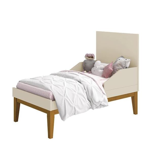 Dormitório Infantil Classic 3 Portas, Cômoda 3 Gavetas e Berço com Pés Amadeirado - Reller Móveis Imagem de Dormitório Infantil Classic 3 Portas, Cômoda 3 Gavetas e Berço com Pés Amadeirado - Reller Móveis