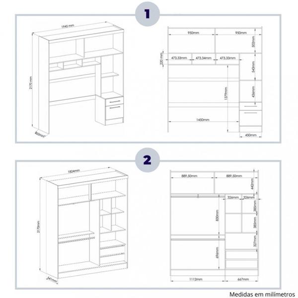 Imagem de Dormitório Modulado Casal Classic Móveis Castro