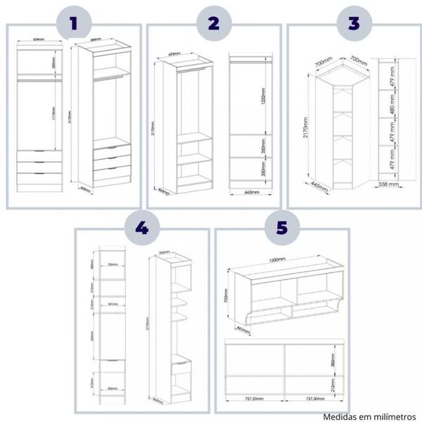 Imagem de Dormitório Modulado Casal Infinity Móveis Castro