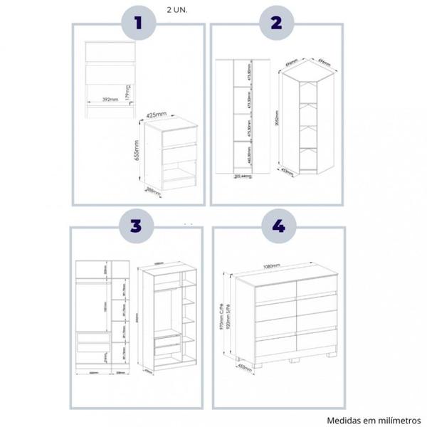 Imagem de Dormitório Modulado Casal Urban Móveis Castro