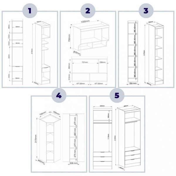 Imagem de Dormitório Modulado Solteiro Infinity Móveis Castro