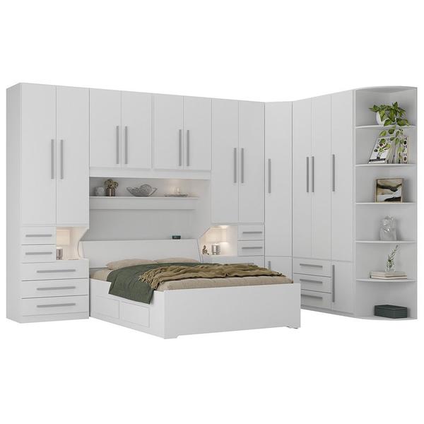 Imagem de Dormitório Queen Size Sem Cama 1222S Branco