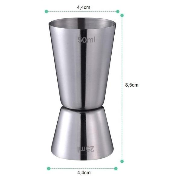 Imagem de Dosador De Bebidas Duplo Inox 50Ml / 25Ml