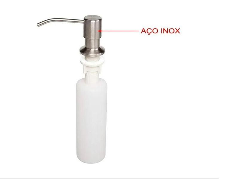 Imagem de Dosador Dispenser Embutir Inox 304 Sabão Sabonete Detergente