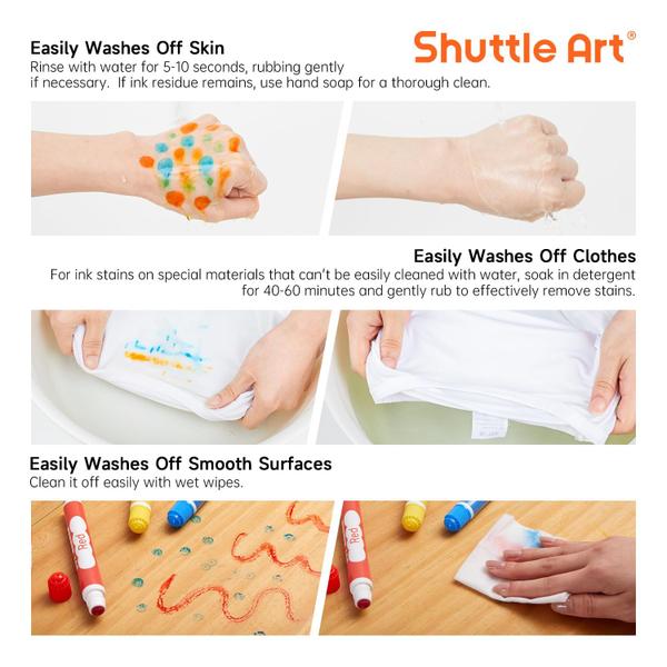 Dot Art Markers Shuttle Art 36 cores com folhas de atividades Imagem de Dot Art Markers Shuttle Art 36 cores com folhas de atividades