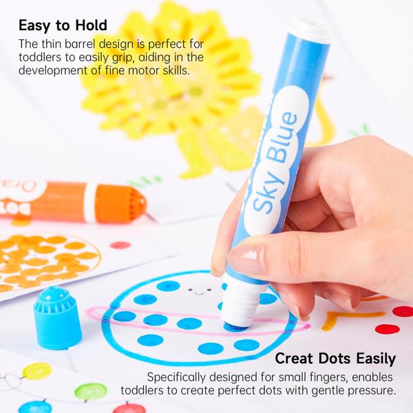 Dot Art Markers Shuttle Art 36 cores com folhas de atividades Imagem de Dot Art Markers Shuttle Art 36 cores com folhas de atividades