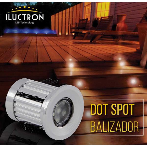 Imagem de Dot Spot Solo Balizador Led Luz Branco Frio Bivolt Iluctron IL70058