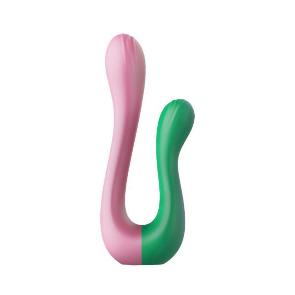 Imagem de Double Passion Vibrador Duplo Flexível Rosa/Verde Intt