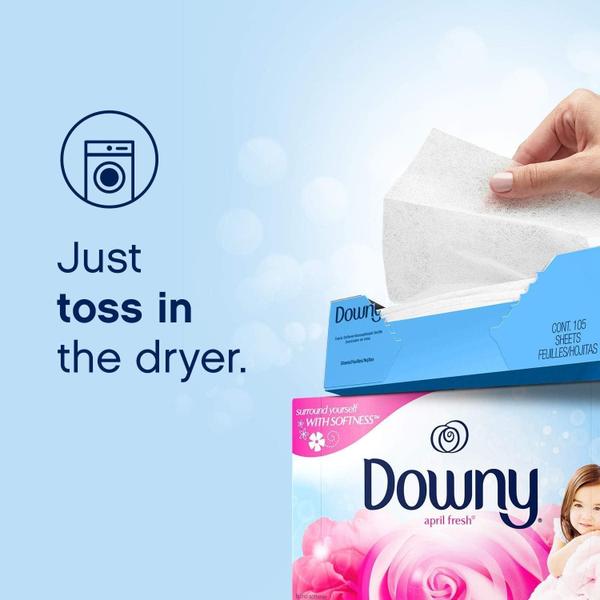 Imagem de Downy April Fresh Lenço Amaciante Secadora De Roupa 240 Unid