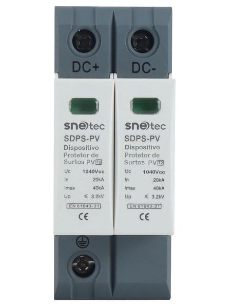 Imagem de DPS Snetec Protetor De Surtos 20/40kA 1040V DC CC Painel Solar