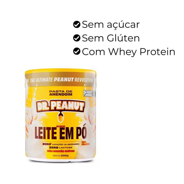 Imagem de Dr Peanut Pasta de Amedoim Suplementar com Whey Isolado 600g Diversos Sabores