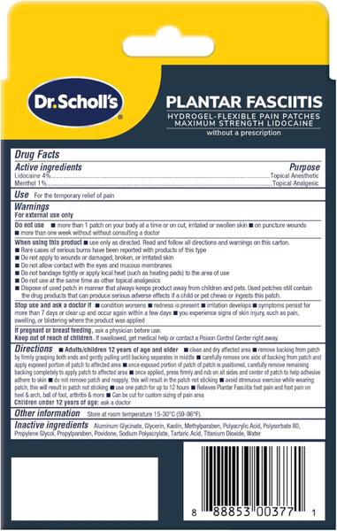 Imagem de Dr. Scholl's Plantar Fasciitis Adesivos hidrogel para os Pés