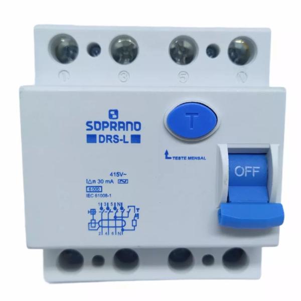 Imagem de Dr tetrapolar drs-l 40a interruptor diferencial 30ma