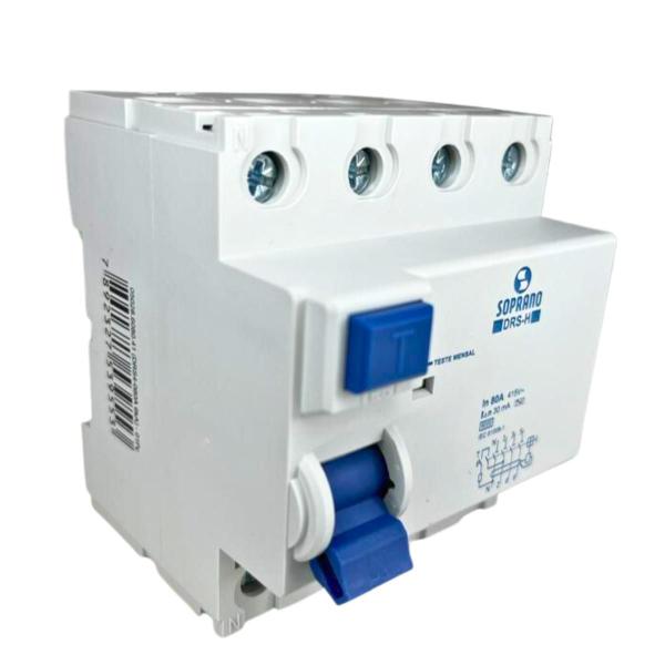 Imagem de DR Tetrapolar Interruptor Diferencial Residual DRS4 - 80A