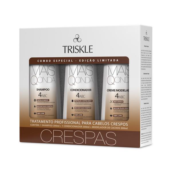 Imagem de Dr. Triskle Kit Mais Q Onda Crespas Shampoo 300ml + Condicionador 300ml + Modelador 300g