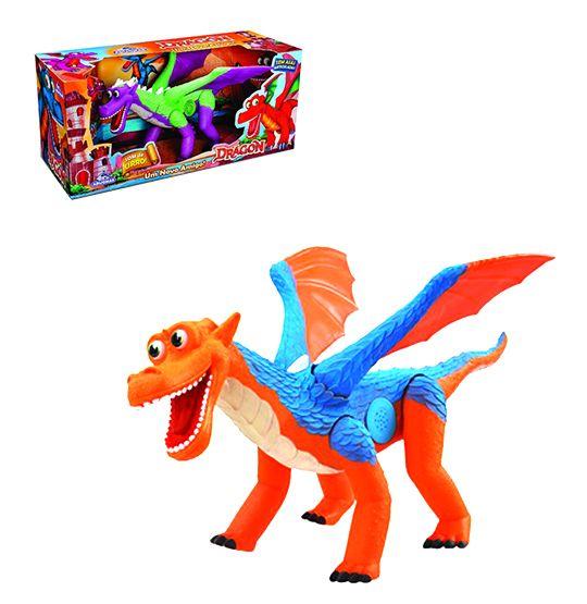 Imagem de Dragao com asas articuladas dragon com som colors