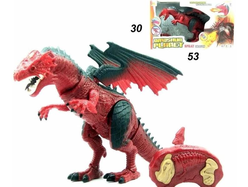 Imagem de Dragão Dinossauro De Brinquedo Controle Remoto Solta Fumaça