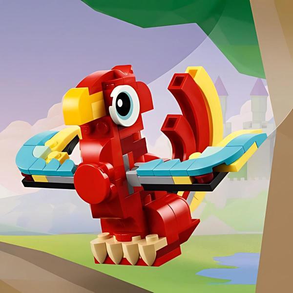 Imagem de Dragão Vermelho Creator 3 Em 1 Lego - 4111131145