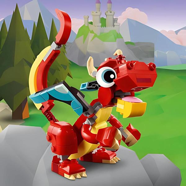 Dragão Vermelho Creator 3 Em 1 Lego - 4111131145 Imagem de Dragão Vermelho Creator 3 Em 1 Lego - 4111131145