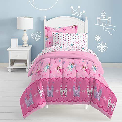 Imagem de dream FACTORY Magical Princess 4 Peça Conjunto de Cama, Criança, Rosa, 2A74630JMU