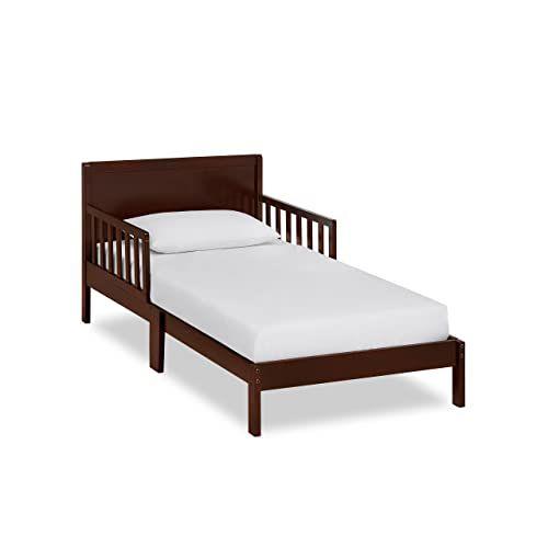 Imagem de Dream On Me Brookside Toddler Bed in Espresso, Greenguard Gold Certified, JPMA Certified, Low to Floor Design, Non-Toxic Finish, Grades de Segurança, Feito de Pinho