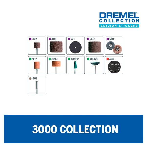 Imagem de Dremel Micro Retífica 3000 com 31 Acessórios com Caixa Metalizada 220V