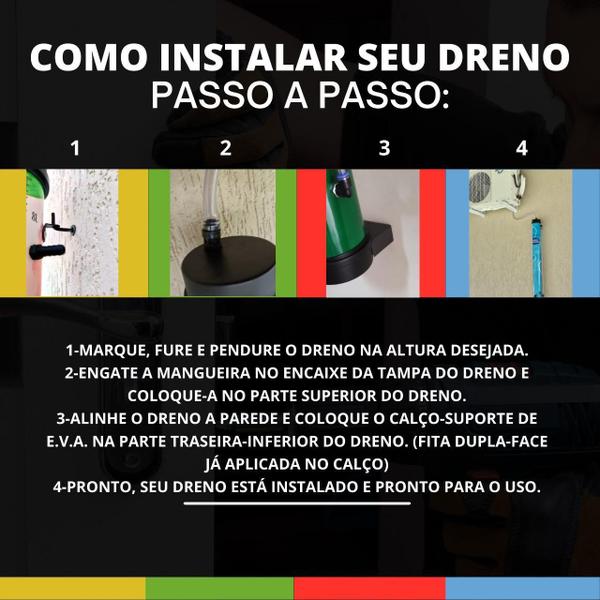 Imagem de Dreno Eco Para Coletar Água Do Ar-Condicionado. Cor Mármore.