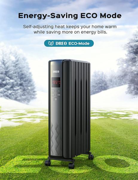 Imagem de Dreo Aquecedor elétrico portátil de 1500W termostato digital