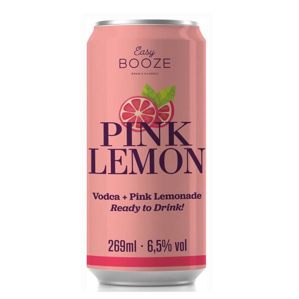 Drink Easy Booze Vodka +Pink Lemon Lata de 269ml Pac de 6 Unidades Imagem de Drink Easy Booze Vodka +Pink Lemon Lata de 269ml Pac de 6 Unidades