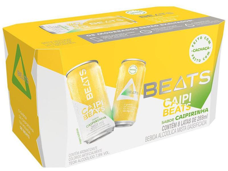 Drink Pronto Beats Caipirinha Lata 269ml 8 Unidades Drink Pronto Beats Caipirinha Lata 269ml 8 Unidades