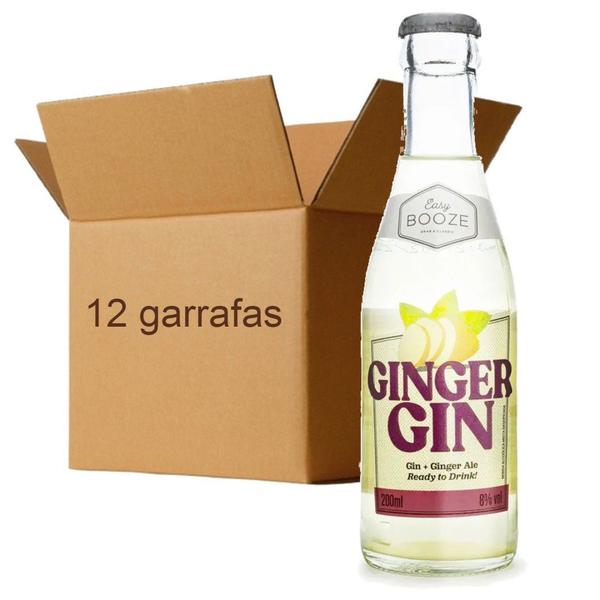 Imagem de Drink Pronto EASY BOOZE Gin+Ginger 200ml (12 garrafas)