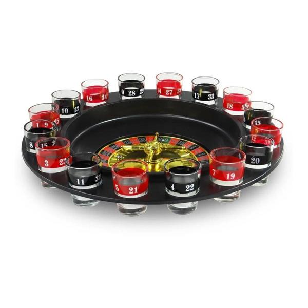 Imagem de Drinking Roulette Jogo De Roleta Drink Shot 16 Copos Dose