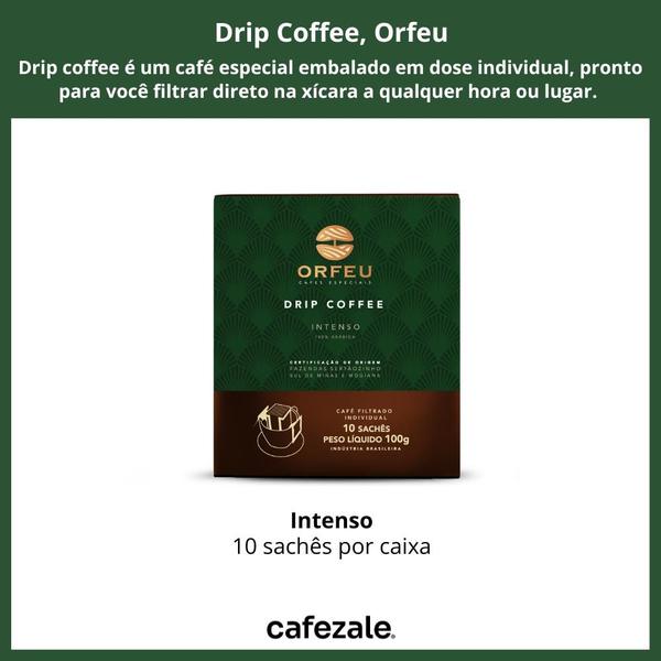 Drip Coffee, Café Orfeu, Intenso, 10 sachês Imagem de Drip Coffee, Café Orfeu, Intenso, 10 sachês