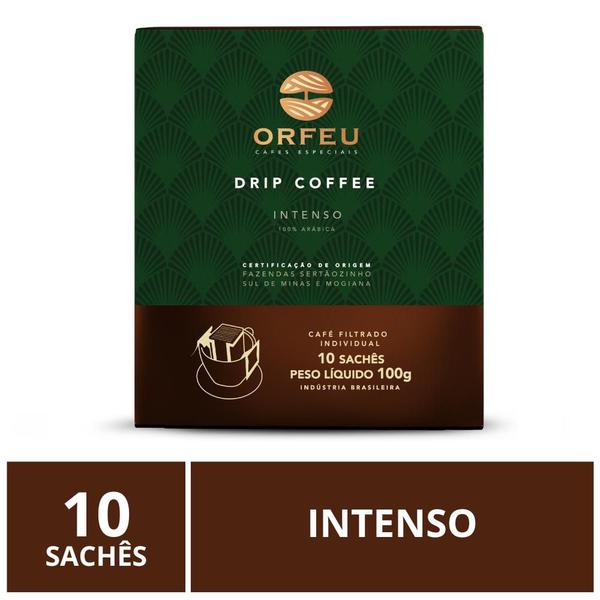 Imagem de Drip Coffee, Café Orfeu, Intenso, 10 sachês