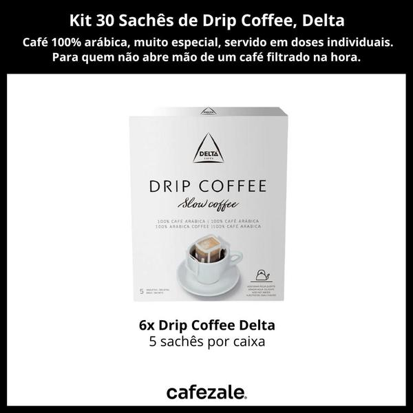 Drip Coffee, Delta Café, 30 sachês - Delta Cafés Imagem de Drip Coffee, Delta Café, 30 sachês