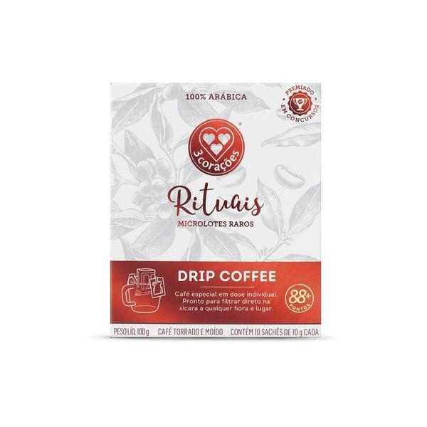 Drip Coffee Rituais Microlote Premiado 88+ pontos - 3 Corações Imagem de Drip Coffee Rituais Microlote Premiado 88+ pontos