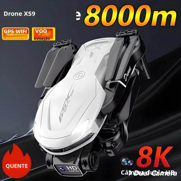 Imagem de Drone 8K HD Xs9 com GPS 5G - Quadricóptero Dobrável com Câmera 360°