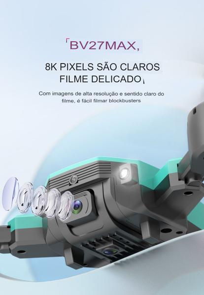 Imagem de Drone BV27 MAX PRO - 1 Bateria com Câmera 4K para Gravação/Fotos, Wi-fi, Fácil Controle