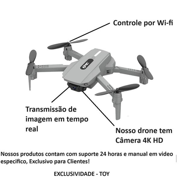Drone com Câmera 4K HD E88 Mini Wifi 2.4G Voo 360 Filmagem - RC Imagem de Drone com Câmera 4K HD E88 Mini Wifi 2.4G Voo 360 Filmagem