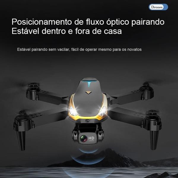 Drone com Duas Câmeras 4K M8 Wifi Sensor 360 Anti Obstáculos - RC Imagem de Drone com Duas Câmeras 4K M8 Wifi Sensor 360 Anti Obstáculos