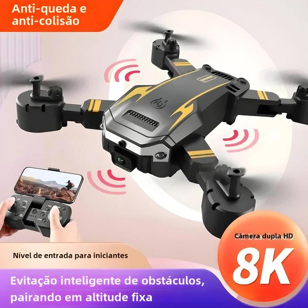 Imagem de Drone Dobrável com GPS 8K e Câmeras Duplas 360° - Alcance de 5km