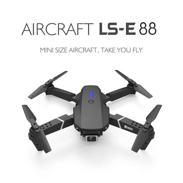 Drone E88 Pro 4k HD 2 Camera 3 baterias com Bolsa - opsshopping.online Imagem de Drone E88 Pro 4k HD 2 Camera 3 baterias com Bolsa