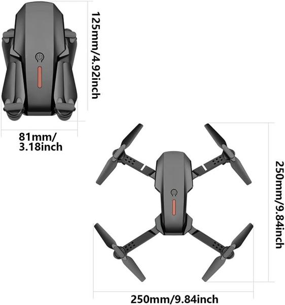 Imagem de Drone E88 Pro 4k Hd Câmera Dupla Kit 1 á 3 Baterias