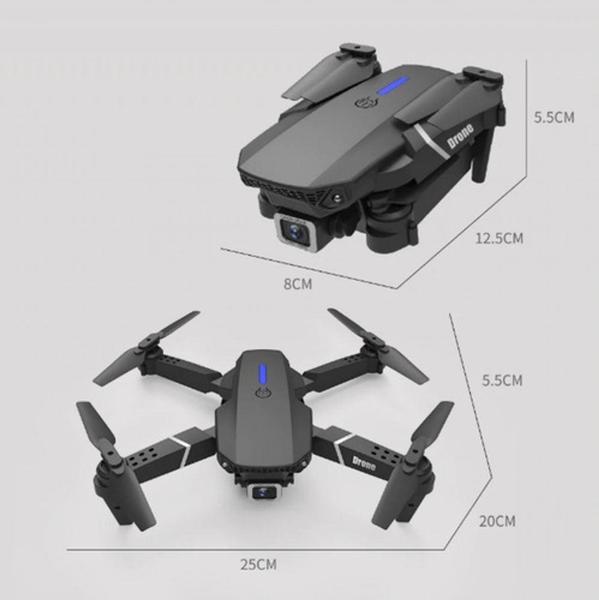 Imagem de Drone E88 Pro Com Duas Câmeras Wi-fi Com Case Maleta Para Transporte