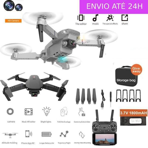 Imagem de Drone E88 Pro Wifi Câmera 1080P, Bolsa Viagem, Estabilidade