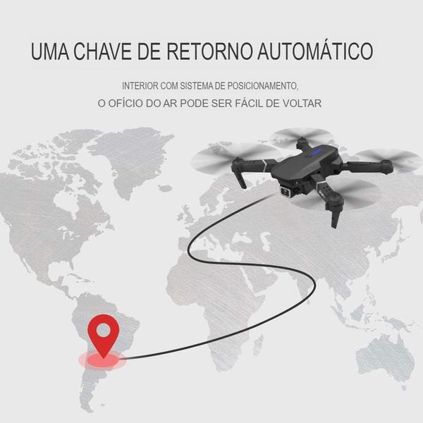 Imagem de Drone E99 Pro Estabilidade, 1 Bateria com Camera 4K, Wi-Fi, Bateria 1800mA Duravel e Bolsa de Viagem